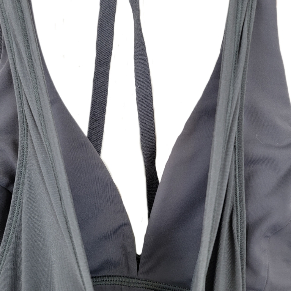 Lululemon Grey Built-in Bra Mesh Tank Top - Picture 3 of 8